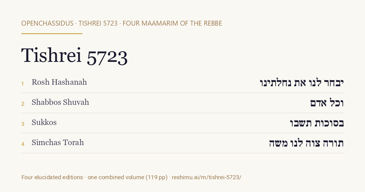Tishrei 5723